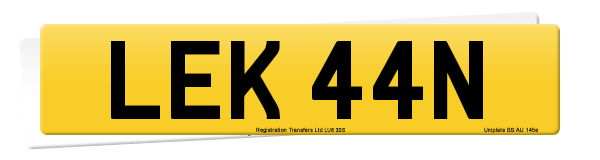 Registration number LEK 44N